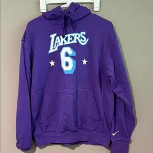 Lebron James Nike Purple Lakers Hoodie Small